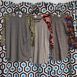 LOT OF 3 LARGE GUC LuLaRoe Randy Shirts